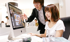 グラフィックデザインの授業風景